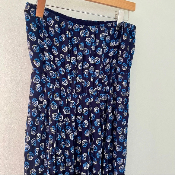 Loft Beach strapless blue oceanic maxi dress size medium - Picture 3 of 10